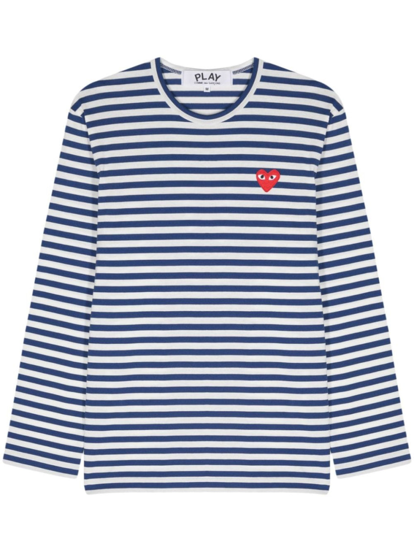 Blue/White Horizontal Stripe T-shirt