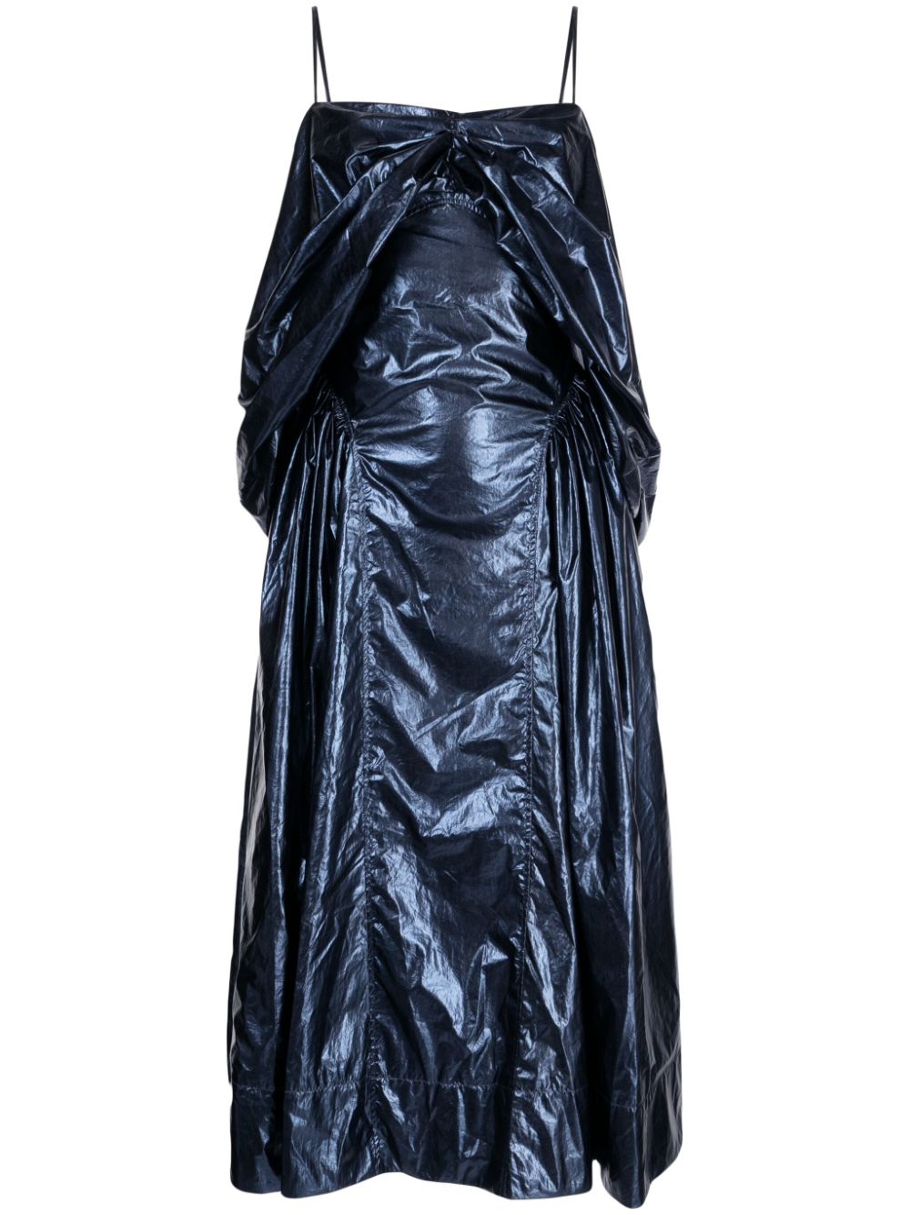 Dora lamé midi dress - Blue