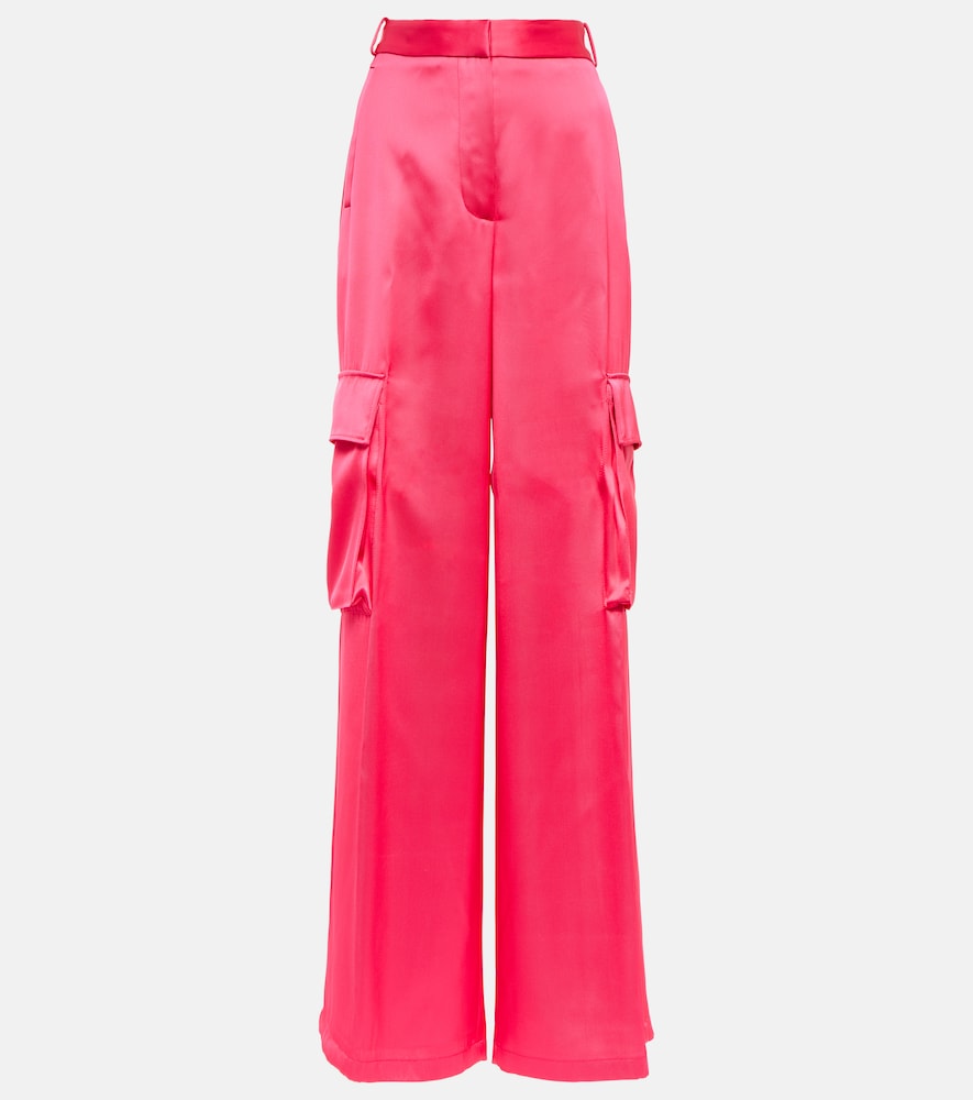 Satin cargo pants