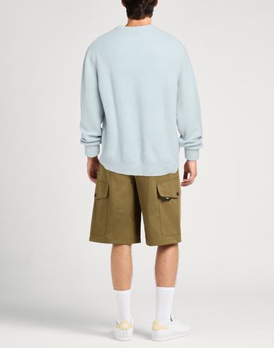 Man Sweater Sky blue Size L Merino Wool, Nylon, Cotton