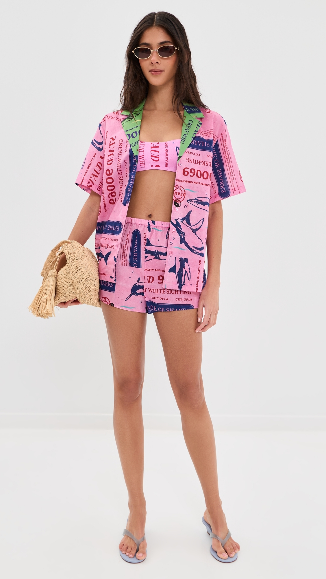 Paddle Shorts Parcel Print Pink