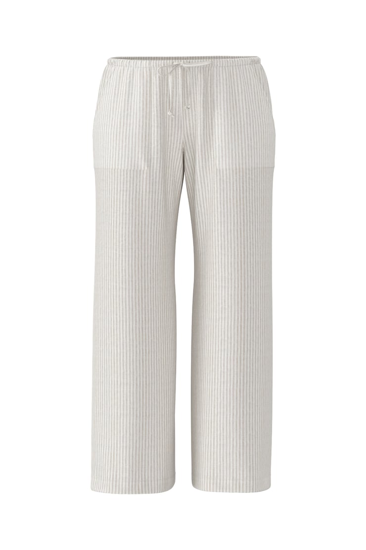 Millie Linen Pull-On Pants - Beige - Women Clothing