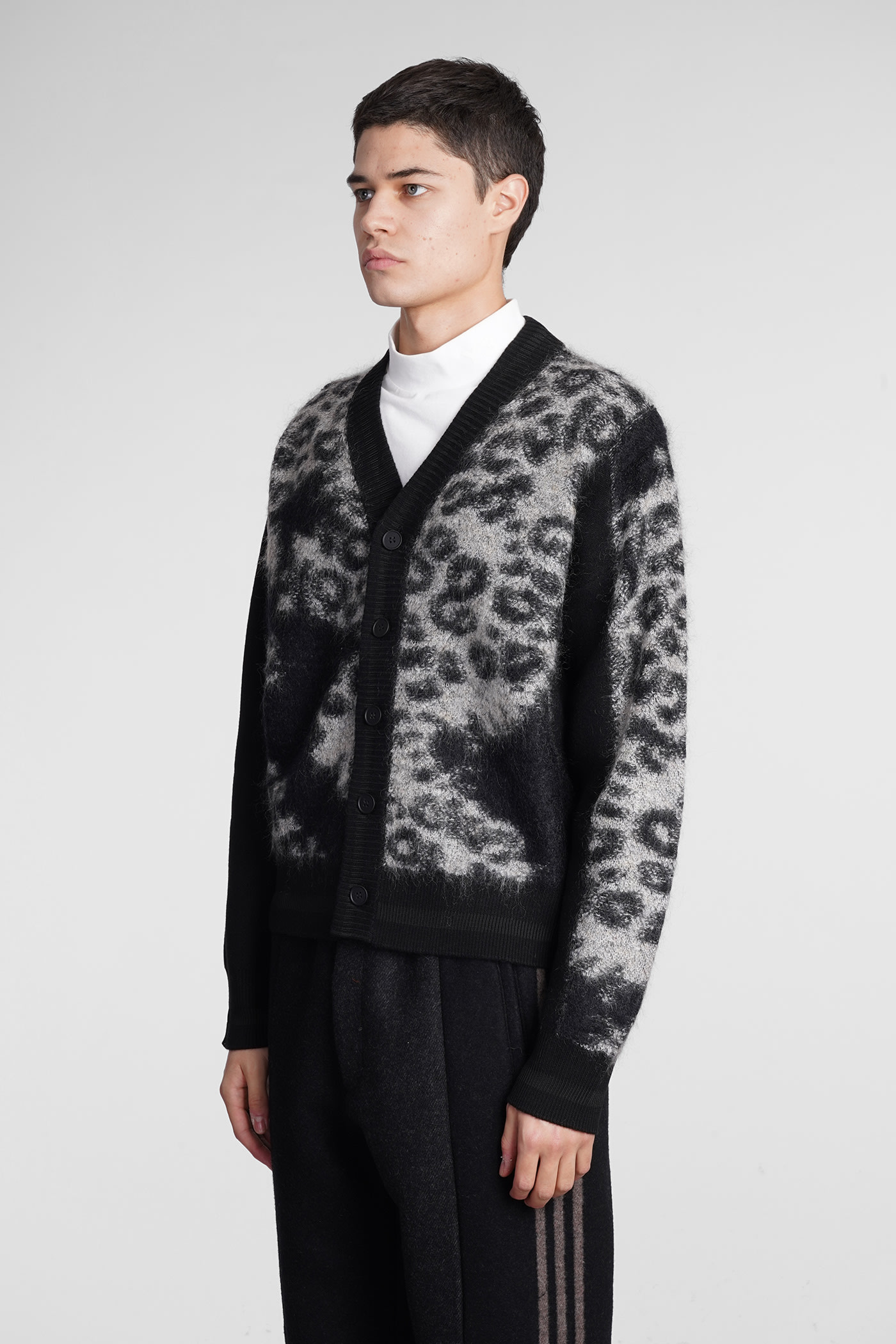 Cardigan In Black Wool