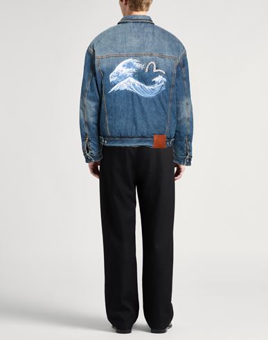 Man Denim outerwear Blue Size L Cotton