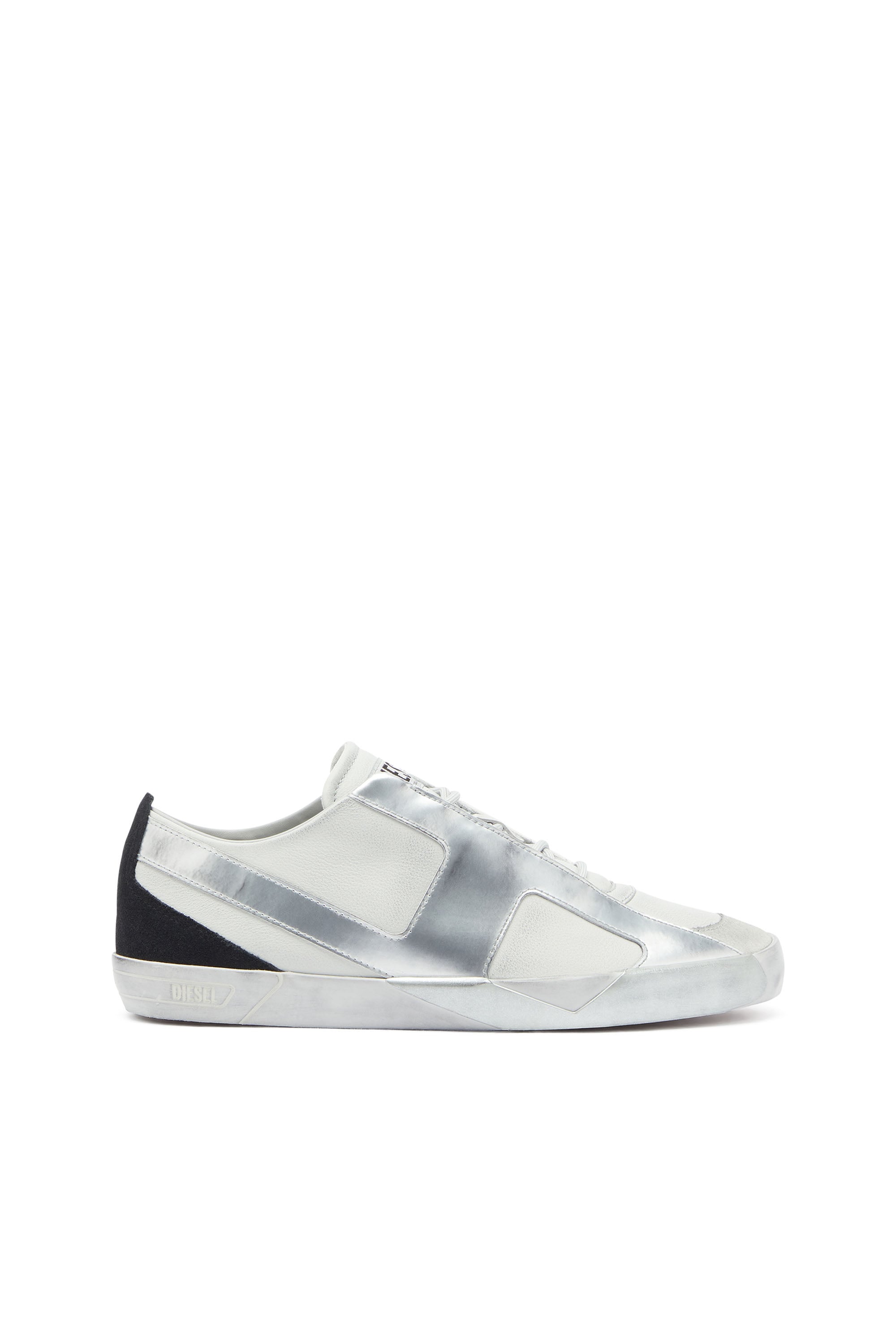 S-Slante-D - Distressed sneakers in leather and suede - Sneakers - Man - White