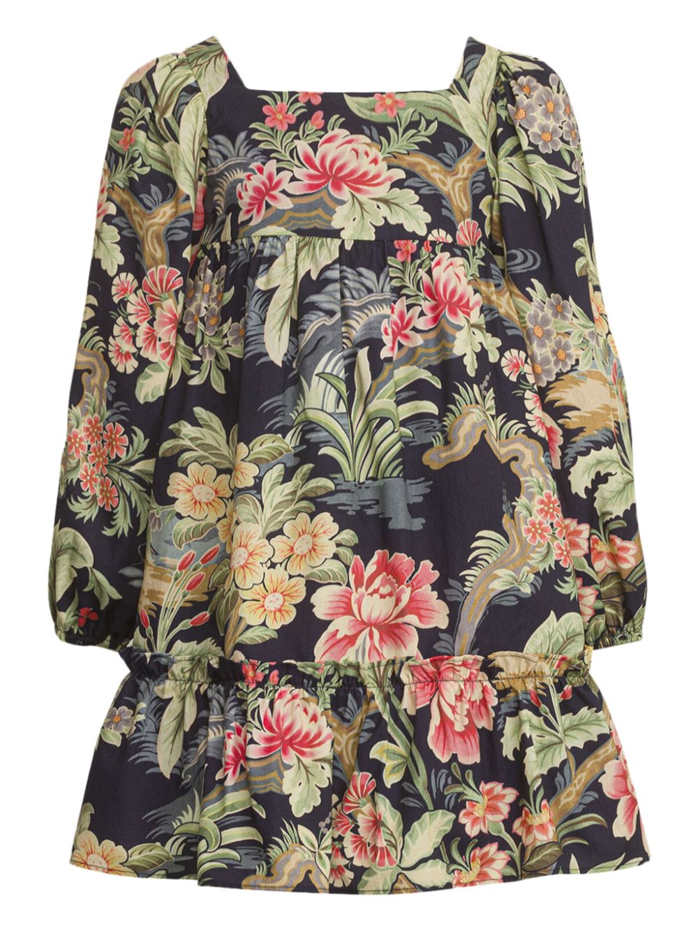 Floral-print dress - Blue