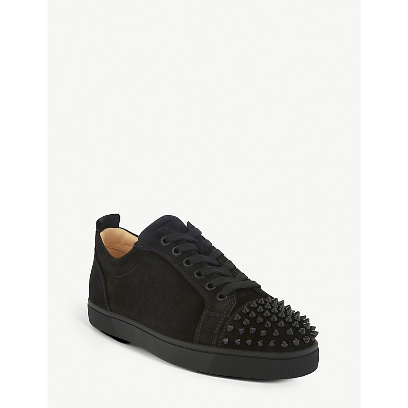 Mens Black/black Louis Junior Spikes Suede Trainers