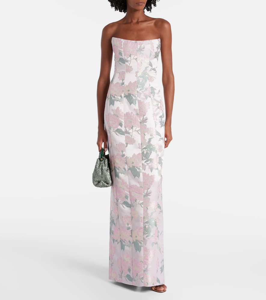 Odessa floral brocade corset gown