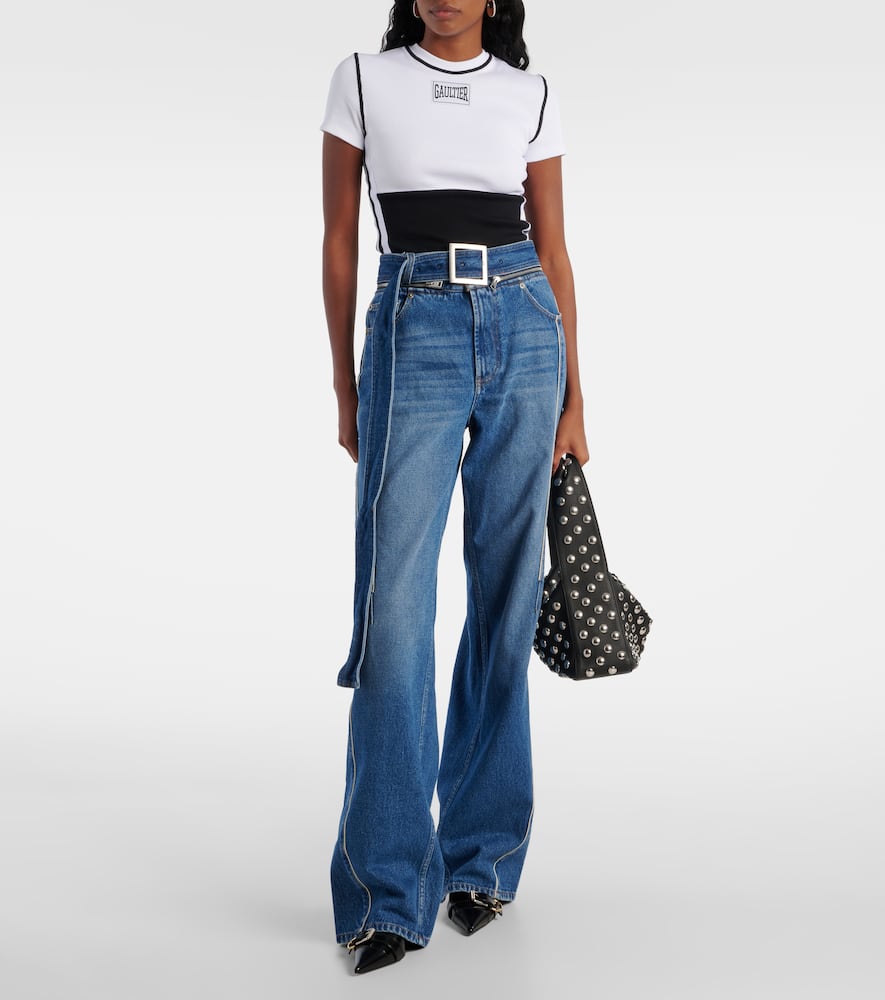 Jean Paul Gaultier Logo cotton-blend jersey T-shirt