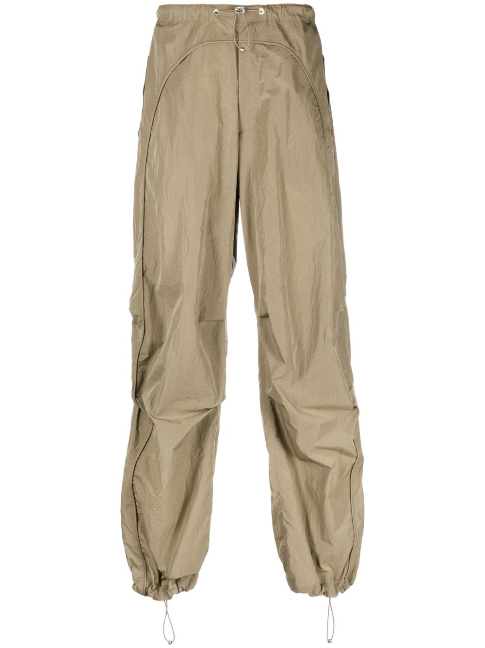 Drawstring-detailed trousers - Green
