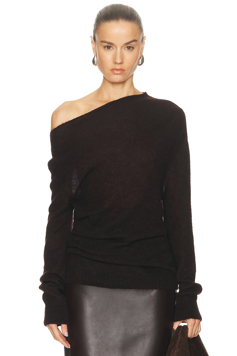 A.L.C. Freya Sweater in Dark Umber - Brown. S also in