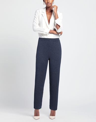 B. a. Printed Artworks Woman Pants Navy Size L Cashmere