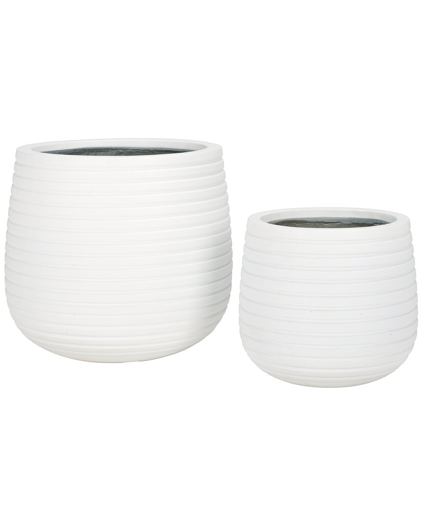 Set of 2 Jasper Planter Pots