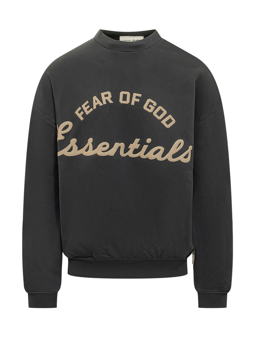Black Graphic Crew Neck Sweatshirt
