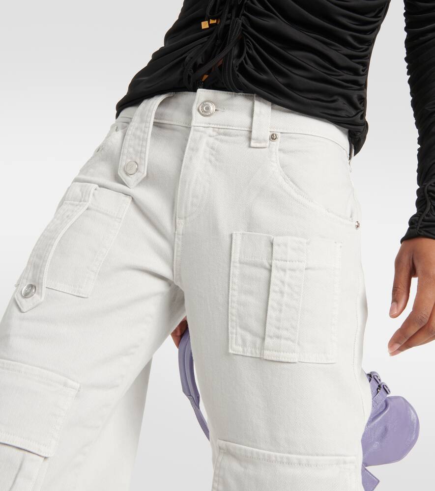 Blumarine Low-rise denim cargo pants
