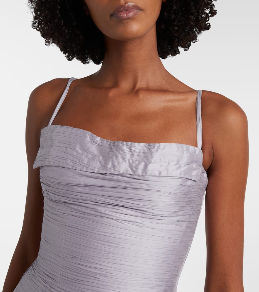 Marisol appliqué taffeta gown