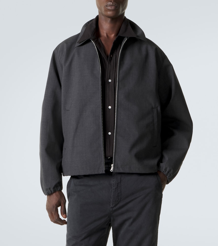 Wool blouson jacket