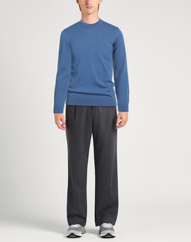 Man Sweater Light blue Size 42 Merino Wool