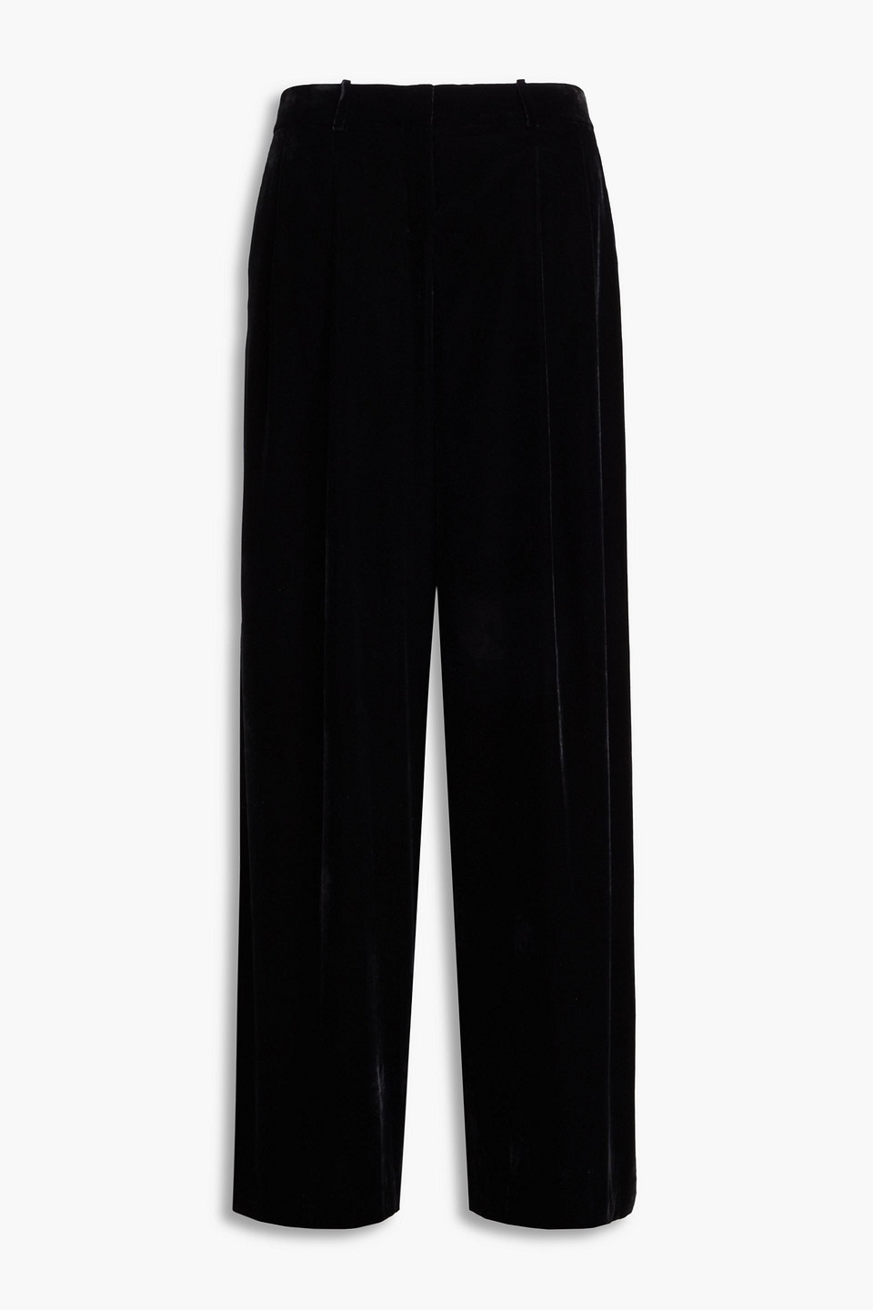 Velvet wide-leg pants