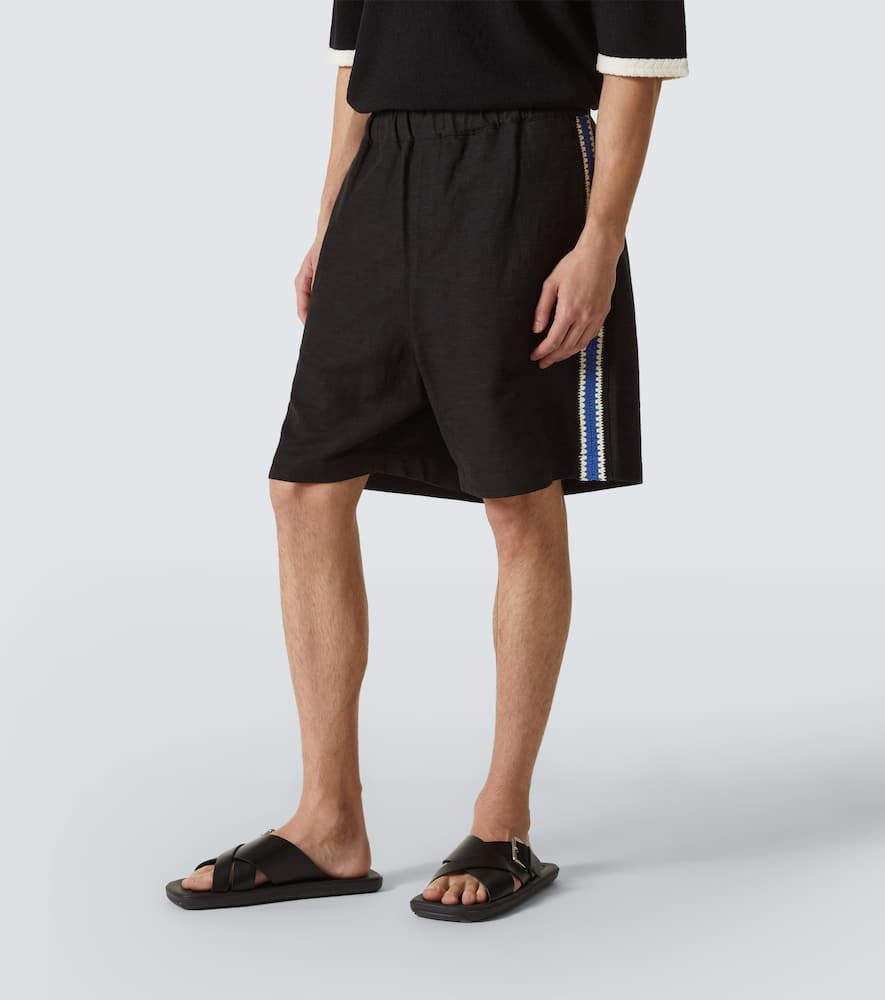 Crochet-trimmed shorts