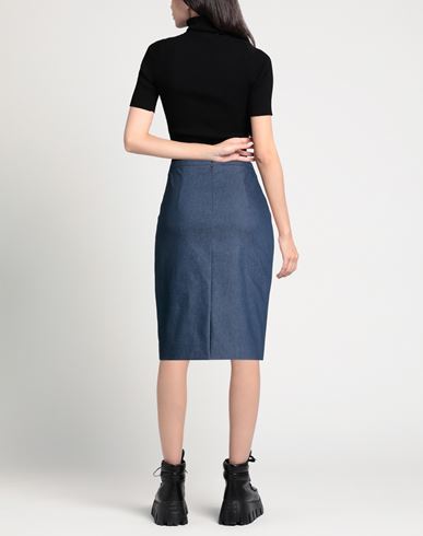 Woman Denim skirt Blue Size 10 Cotton, Polyester, Elastane