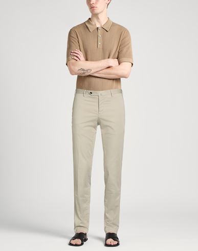 Man Pants Beige Size 40 Cotton, Elastane