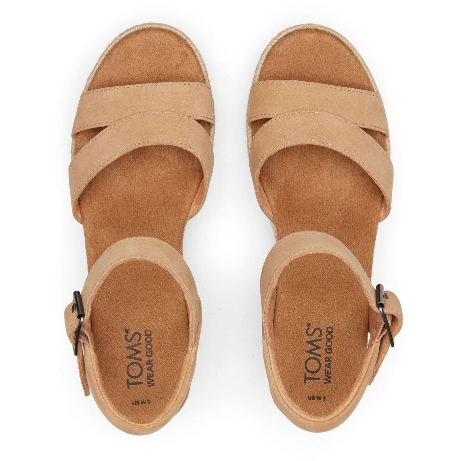 Toms Audrey 100% Cow Leather Women's Honey Wedge