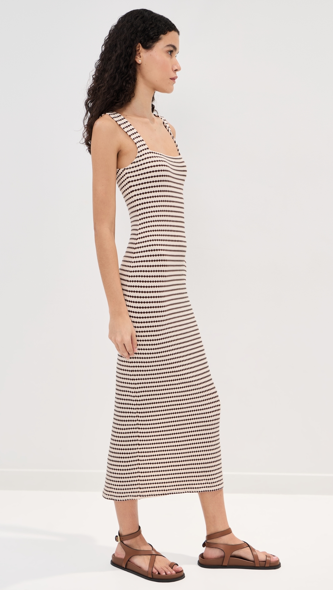 Emilia Dress Brown/White