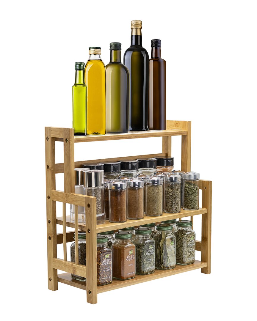 3 Tier Bamboo Countertop Storage Organizer