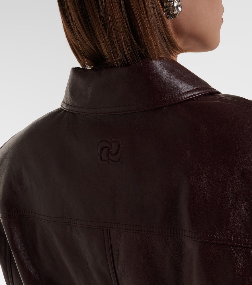 Oversized leather jacket