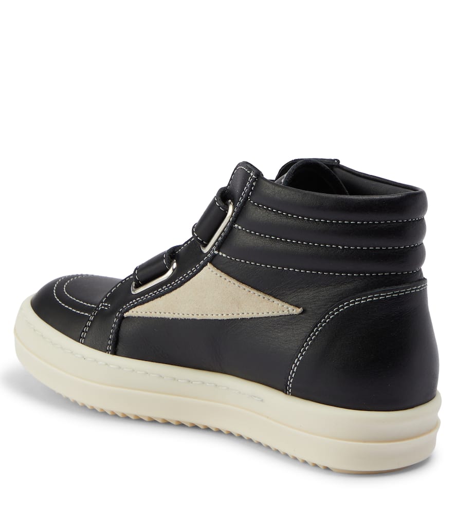 Rick Owens Kids Straps Vintage leather high-top sneakers