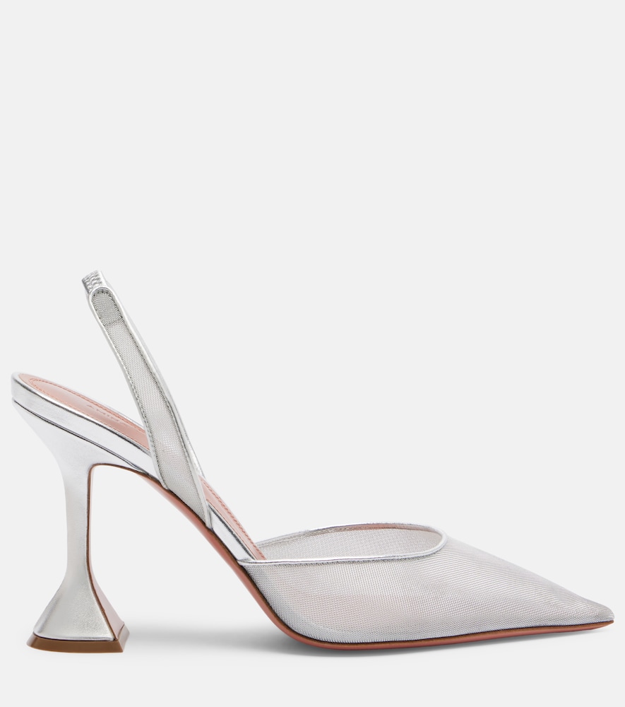 Holli mesh slingback pumps
