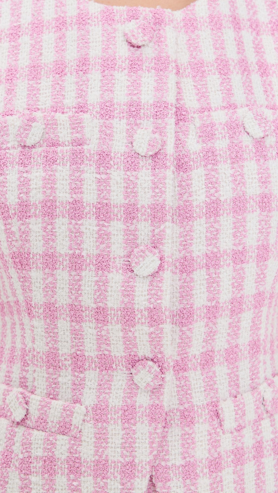 Tweed Top Jacket Pink/White