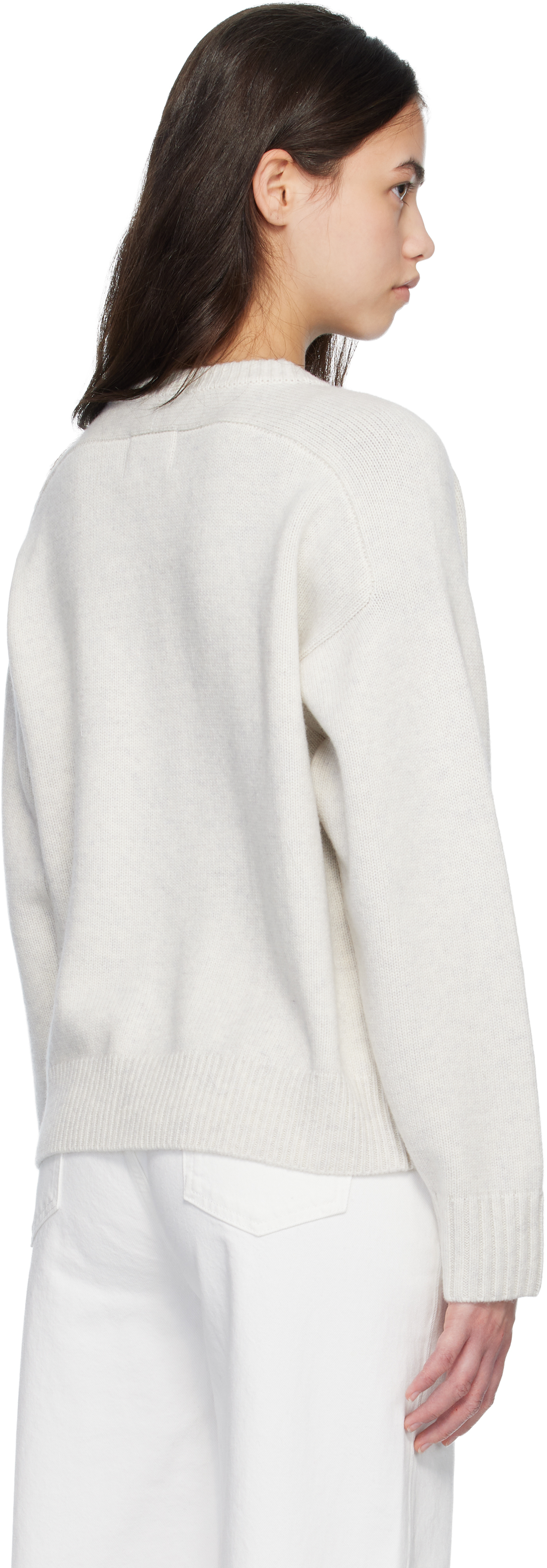 Gray AIDAR LDS Wool Cashmere Cardigan