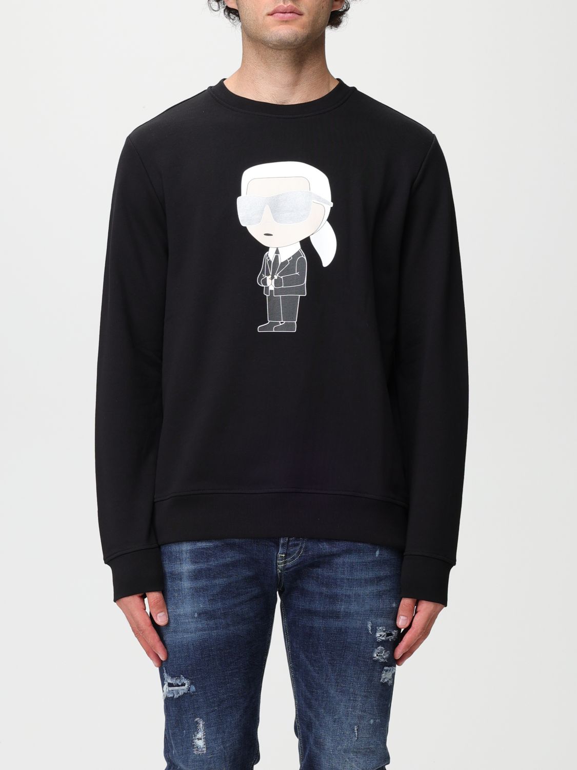 Sweatshirt Men color Black