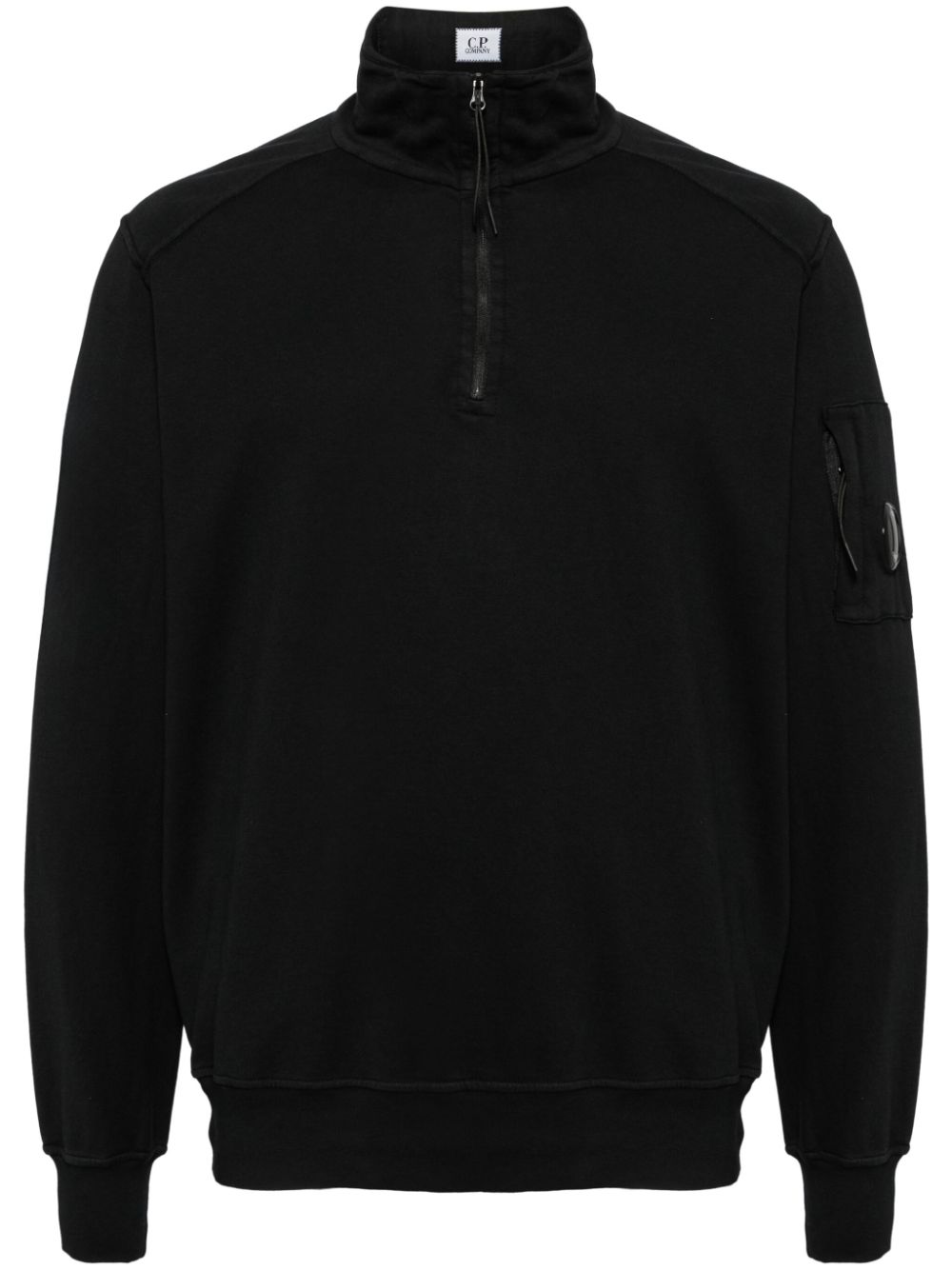 Light fleece zipped sweatshirt - Black