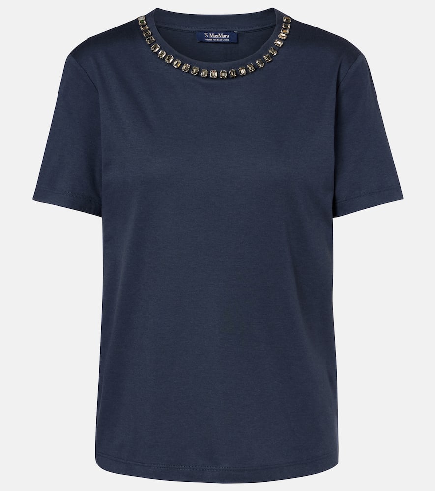 Bingo embellished cotton-blend T-shirt