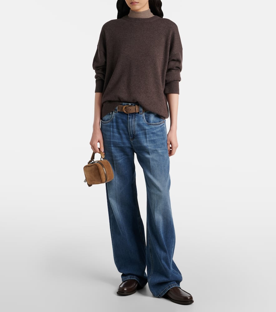 Low-rise straight jeans