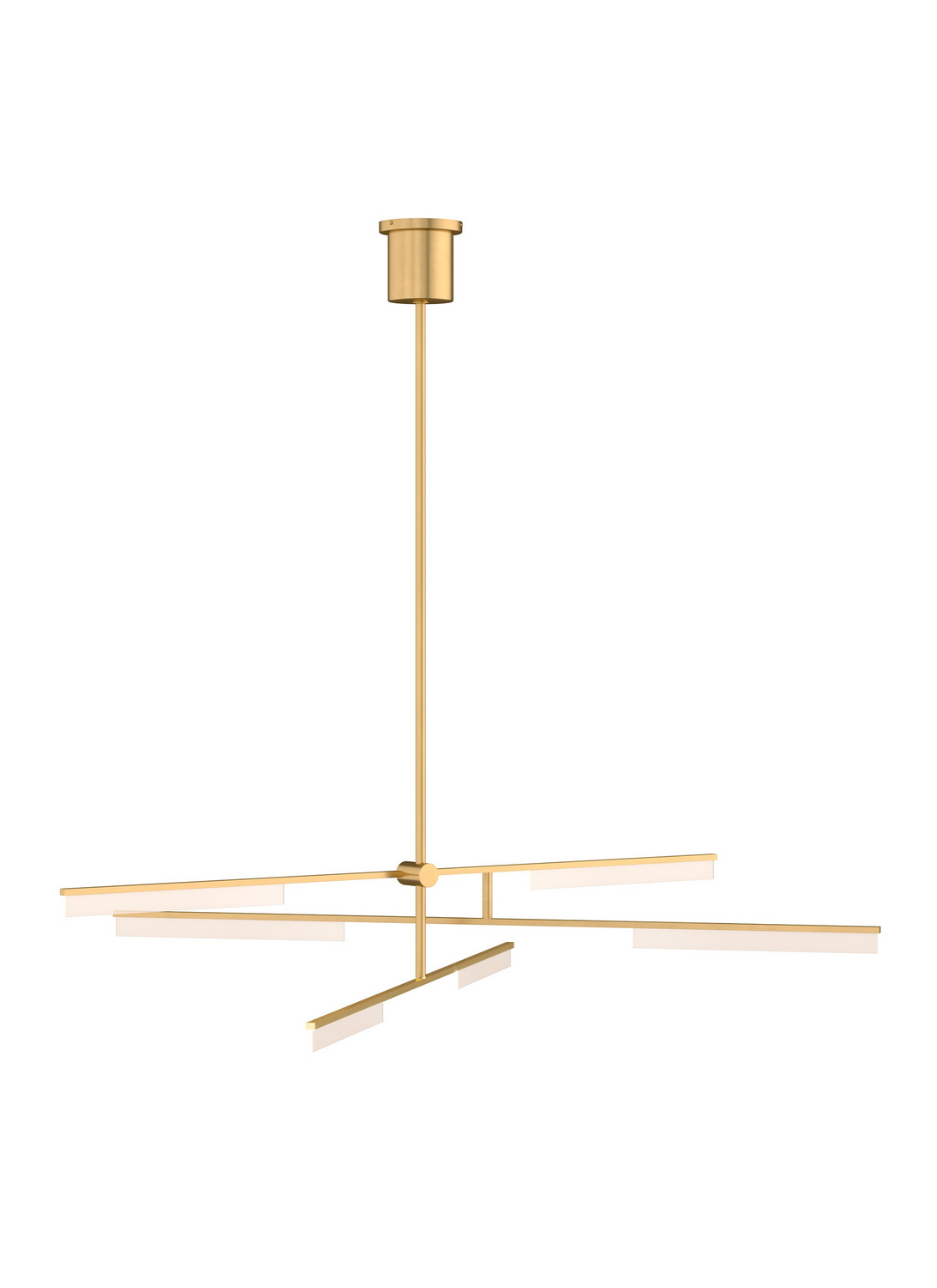 Natural Brass LED Chandelier from the Klee Collection