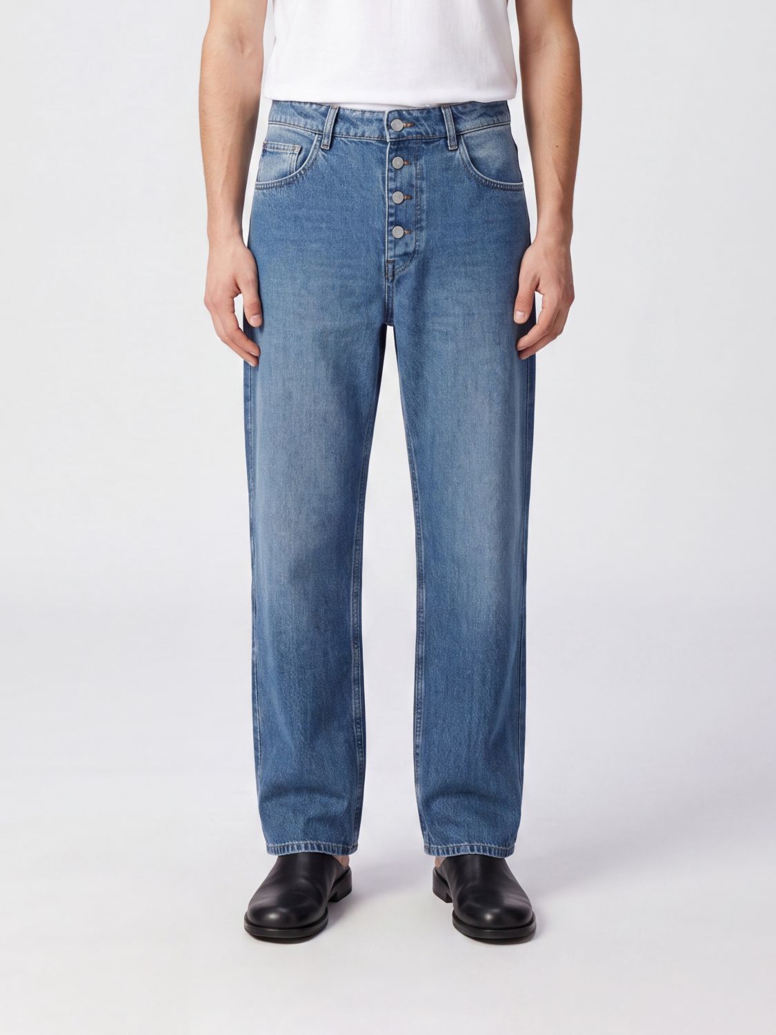 Pants Men color Denim