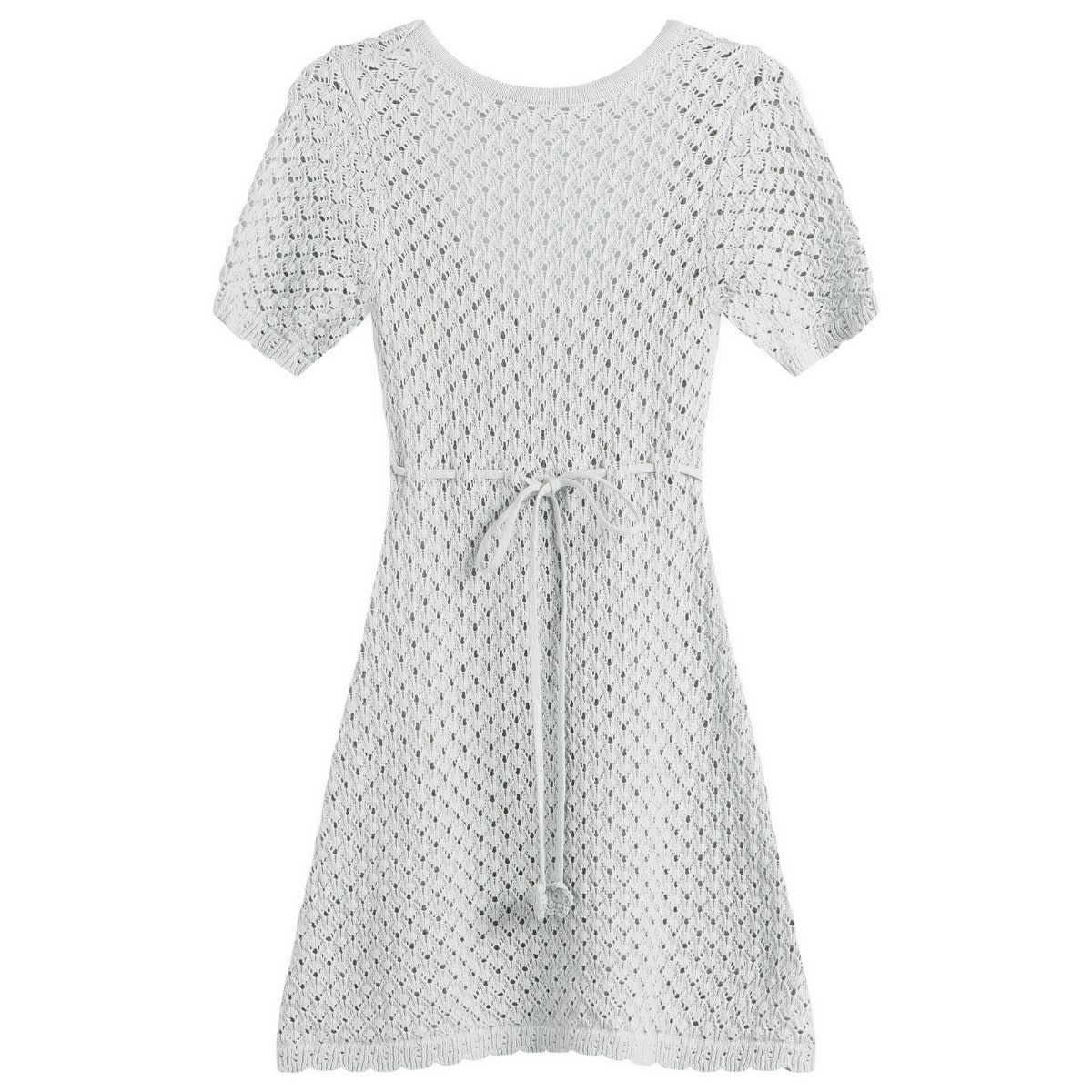 Women's Lace Knit Mini Dress in Mint