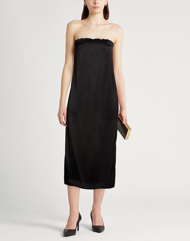 Woman Midi dress Black Size S Viscose