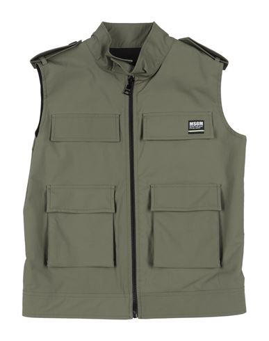 Kids Kid Boy Vest Khaki Size 10 Cotton, Elastane
