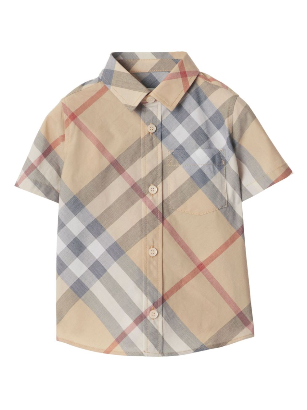 Checked cotton shirt - Neutrals