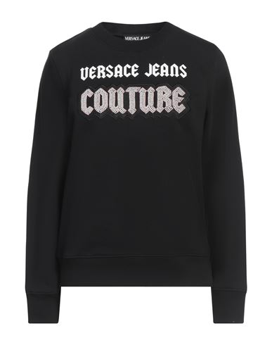 Woman Sweatshirt Black Size M Cotton