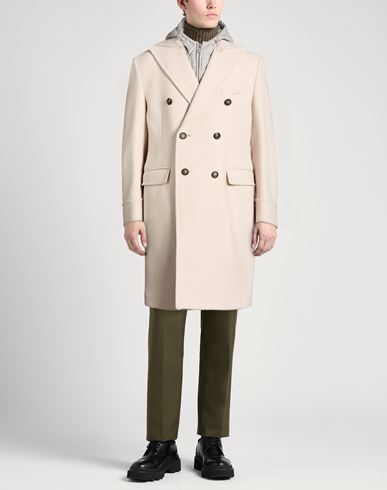 Platinum Man Coat Beige Size 38 Wool, Cashmere, Silk