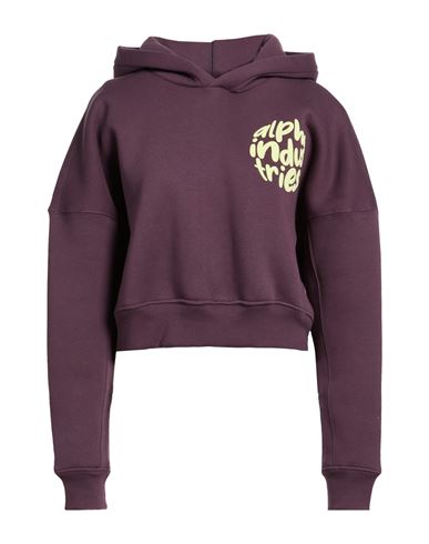 Woman Sweatshirt Plum Size XS Cotton, Polyester