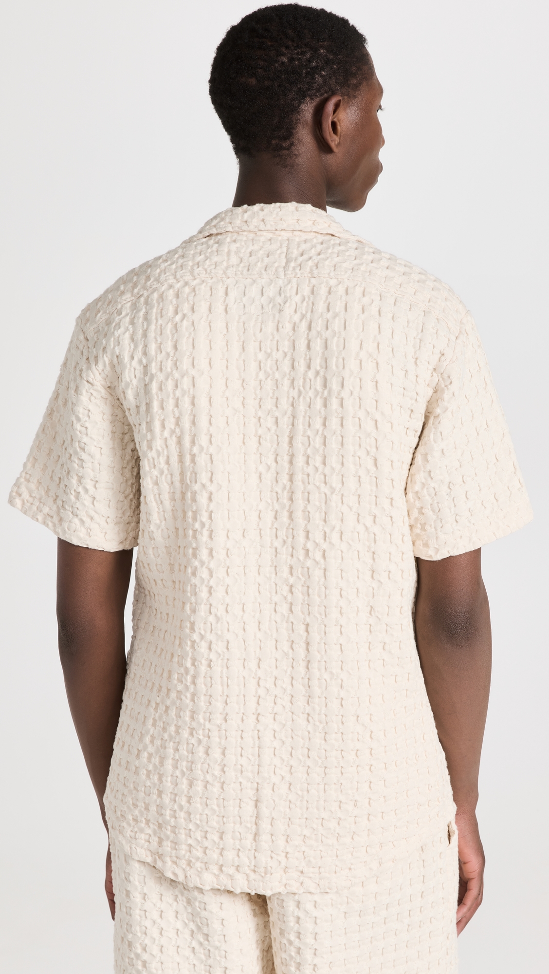 Cuba Waffle Shirt Ecru