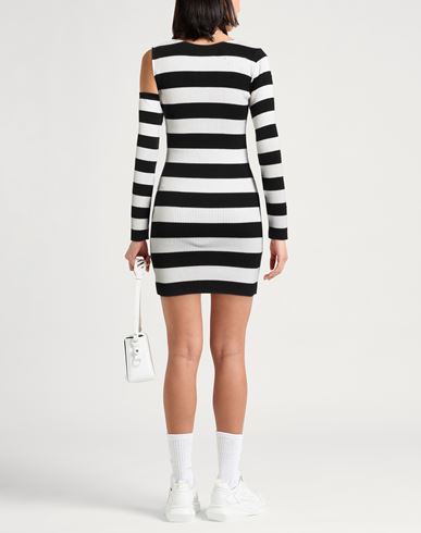 Woman Mini dress Black Size 4 Cotton, Cashmere