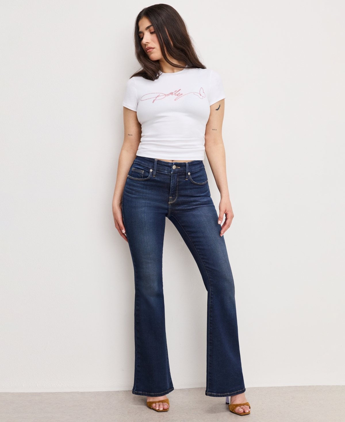 Women's Dolly Joleans Flare Jeans - Indigo
